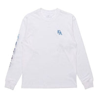 Nike Lebron Embroidered Pattern Round Neck Long Sleeves Basketball White DB6187-100