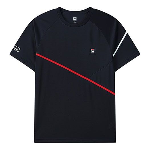 FILA Solid Color Sports Tennis Short Sleeve Blue A11M123101F-NV