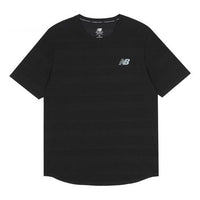 New Balance Men's New Balance Logo Printing Round Neck Pullover Sports Short Sleeve Black AMT13277-BK
