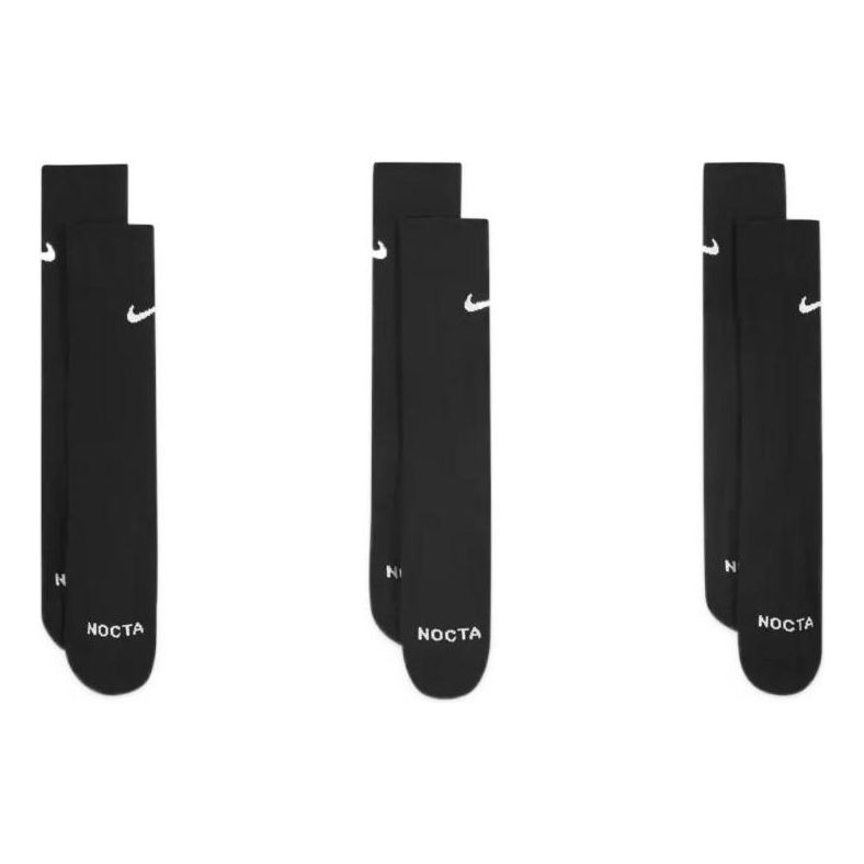 Nike x NOCTA Drake Crew Pack of 3 Socks 'Black' DD9240-011