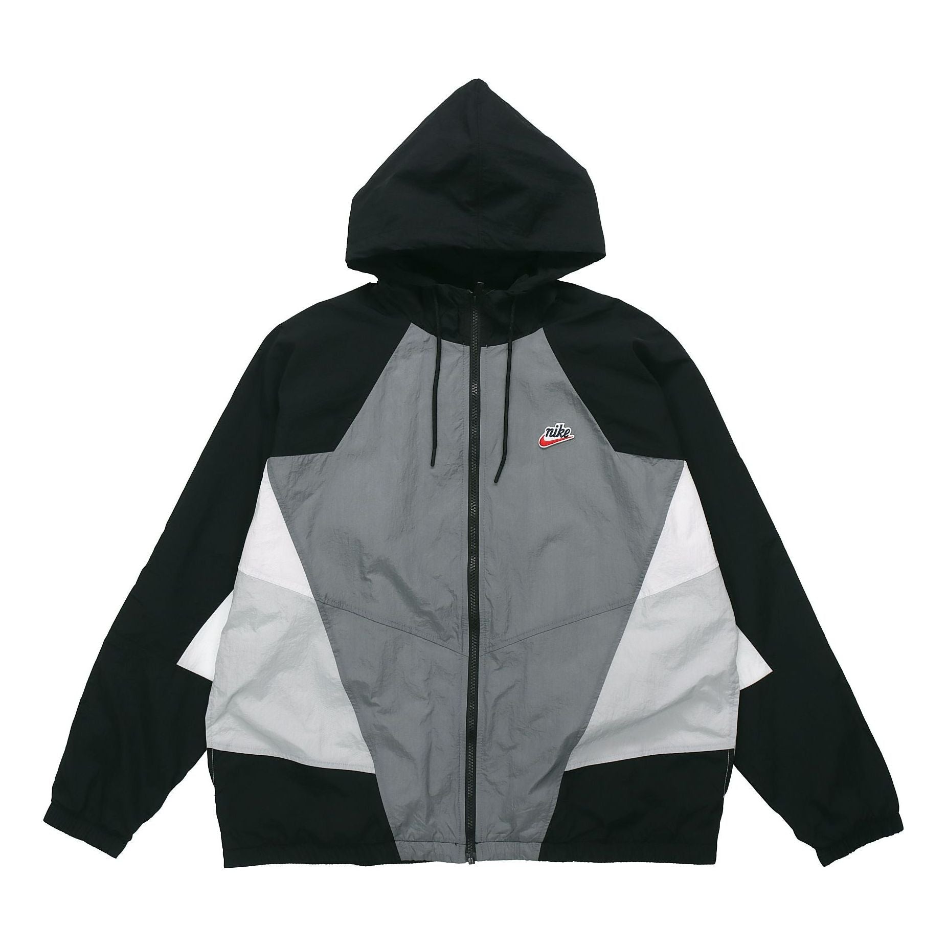 Nike Sportswear Heritage Windrunner Splicing hooded Woven Jacket Gray Black Grayblack CJ4359-084