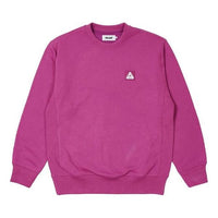PALACE Unisex Square Patch Crew Round-neck Logo Sweatshirt Red P20CW008