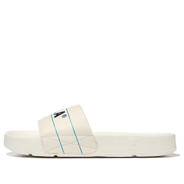 FILA Drifter Lines Casual Sports Slippers Unisex Beige Blue Korean Version 'Creamwhite Blue' 1SM01942E_920
