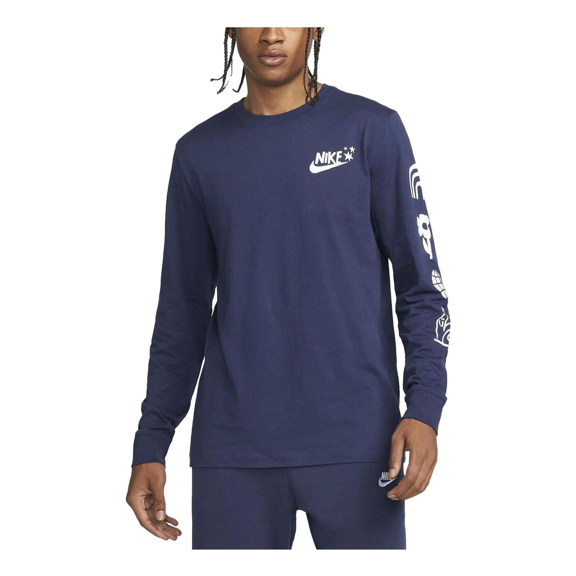 Nike Sportswear Long Sleeve T-shirt 'Navy' DX1013-410