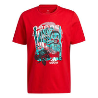 adidas Rose Avatar Mvp Basketball Casual Sports Cartoon Short Sleeve Red GP3441