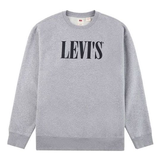 Men's Levis Logo Printing Round Neck Gray 39134-0001