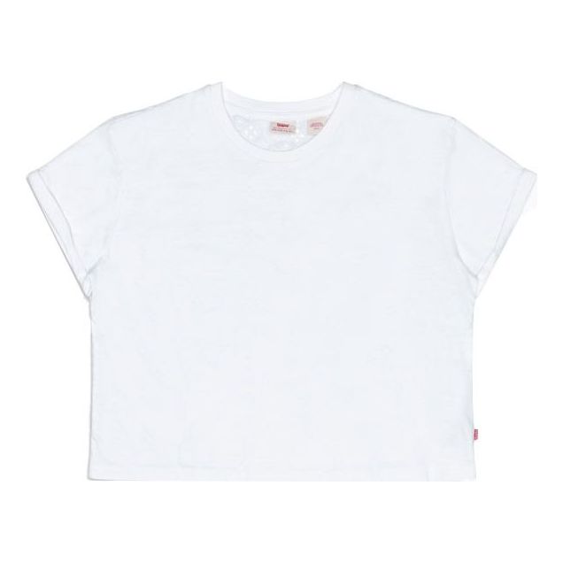 Levis Solid Color Round Neck Short Sleeve White 85783-0000