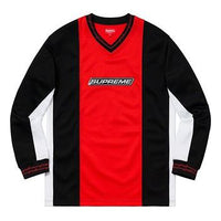 Supreme SS19 Barbed Wire Moto Jersey V neck Long Sleeves Unisex Black SUP-SS19-940