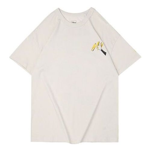 (WMNS) Li-Ning x Disney Mickey Loose Short Sleeve Tee 'White Black' AHSQ274-1