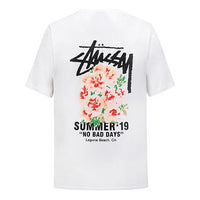 Stussy SS20 Flowers Printing Short Sleeve Unisex White 2003124