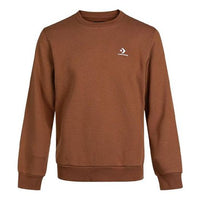 Men's Converse Chuck Taylor Seasonal Small Logo Solid Color Round Neck Pullover Brown 10019924-A06