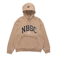 New Balance Logo Print Hoodie Asia Sizing 'Beige Black' 5CC44353-BEI