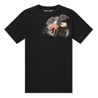 PALM ANGELS Brown Angel Eagle Short Sleeve Black PMAA001E20JER0021084
