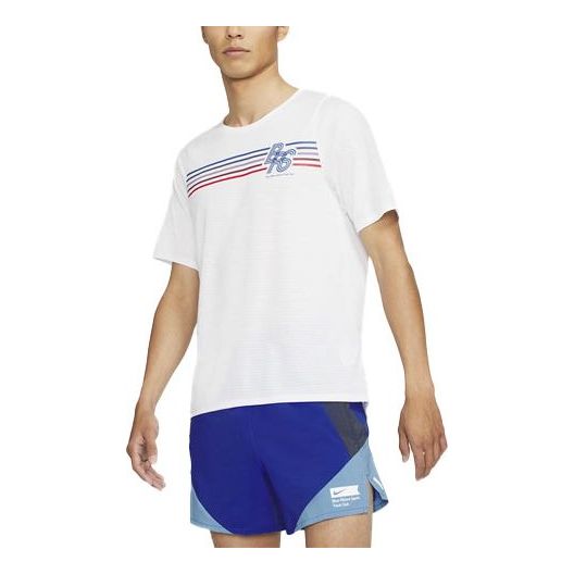 Men's Nike Rise 365 Brs Sports Running Round Neck Short Sleeve White T-Shirt DC9943-100