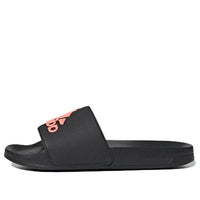 adidas Adilette Cozy Wear-Resistant Black Unisex Slippers 'Black Pink' GZ3778
