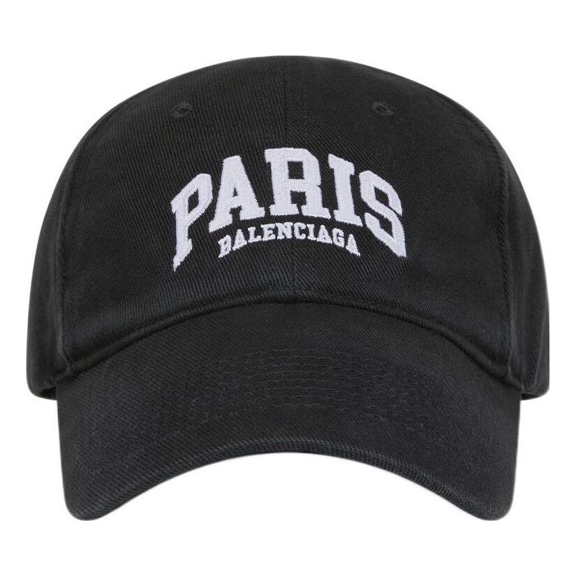 (WMNS) Balenciaga Paris Logo Baseball Cap 'Black White' 680748410B20107
