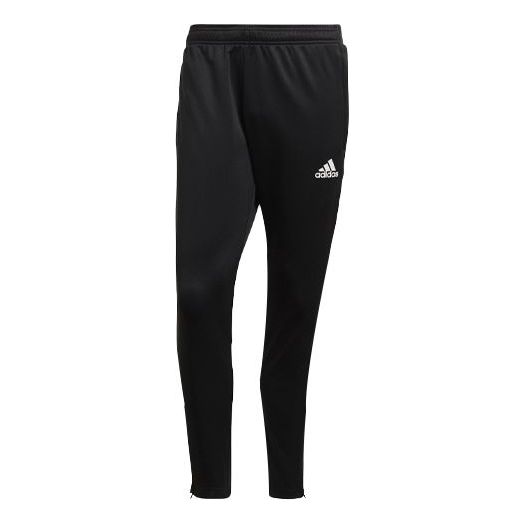 adidas Logo Printing Side Stripe Zipper Sports Pants Black GH7306