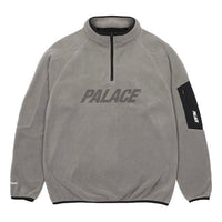 PALACE 1/4 Zip Half Zipper Alphabet Logo Round Neck Jacket Unisex Gray P20PTF005