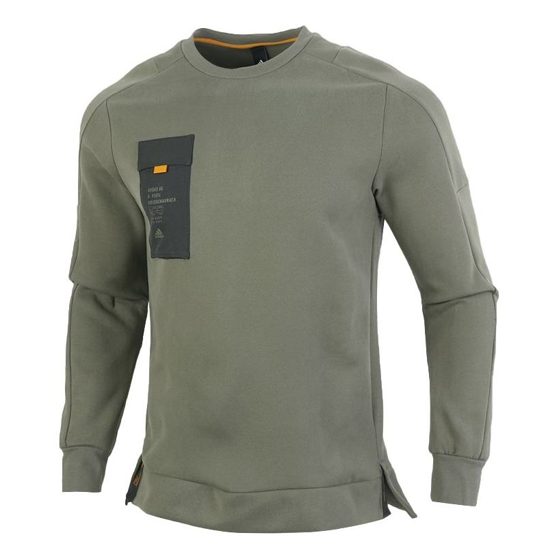 adidas Athleisure Casual Sports Loose Pullover Green GM4423