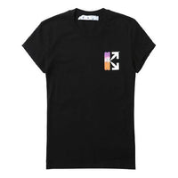 (WMNS) Off-White Gradient Carryover Fitted T-Shirt 'Black Multicolor' OWAA040R21JER0011084