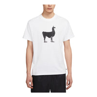 Nike Contrasting Colors animal Pattern Printing Round Neck Casual Short Sleeve White DR1242-100
