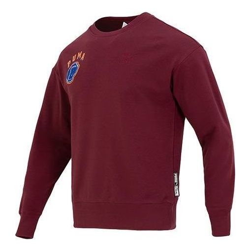 PUMA Team Crew Graphic Sweater 'Burgundy' 622275-42