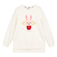 (GS) Skechers CNY Series Graphic Crew Sweater 'White Red' L123G006-0074