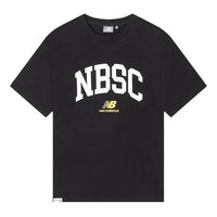 New Balance Essentials Graphic Logo Tee Asia Sizing 'Black White' 5ED25373-BK