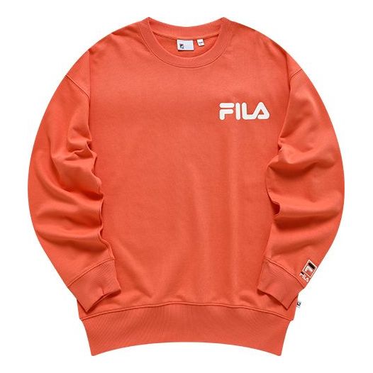 FILA FUSION Alphabet Logo Printing Sports Pullover Unisex Orange T11U038205A-OR