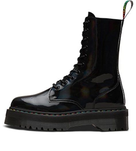 (WMNS) Dr. Martens Jadon Hi Rainbow Black 24668001