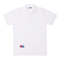 COMME des GARCONS PLAY SS25 x Invader Pixel Heart Polo Shirt 'White' AZ-T336-051-3