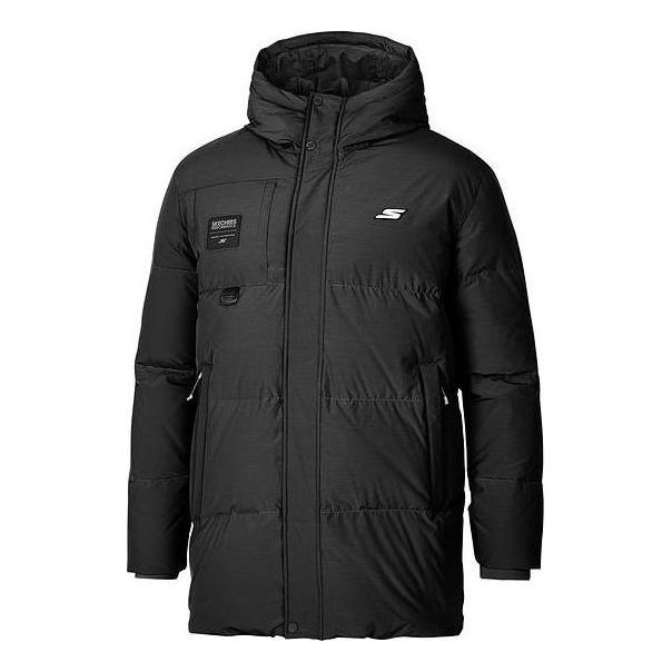 Skechers Logo Printed Medium-Length Hooded Down Jacket 'Multi-Color' P421M041