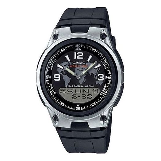 CASIO Waterproof Analog Mens Black Digital AW-80-1A2Q