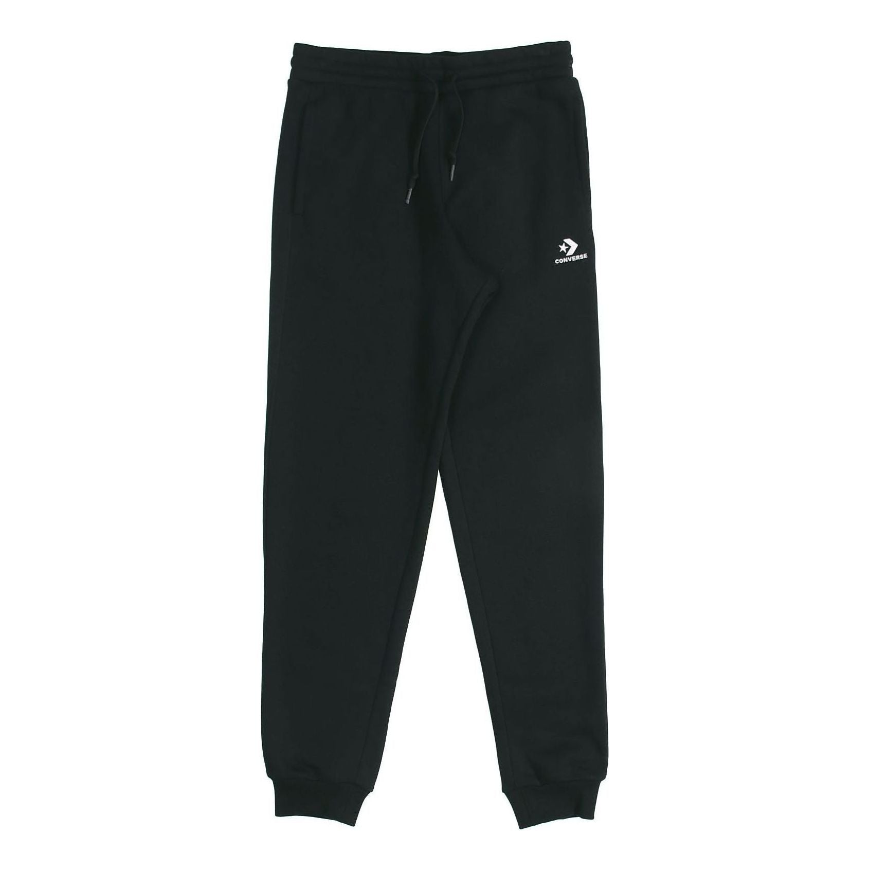 Converse Go To Star Chevron Standard-Fit Fleece Sweatpants Asia Sizing 'Black' 10019925-A01