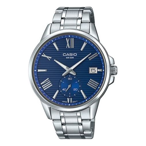 CASIO Stainless Steel Strap Blue Dial Blue Analog MTP-EX100D-2A