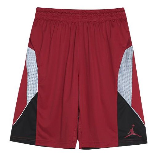 Air Jordan Basketball Training Sports Quick Dry Knit Shorts Red 577773-695