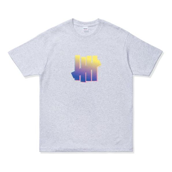 Men's UNDEFEATED HALF-TONED Lcon Tee Printing Short Sleeve Gray 80099-GRAY