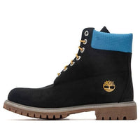 Timberland Premium 6 Inch Waterproof Boots 'Black Nubuck with Blue' A5NYZ001