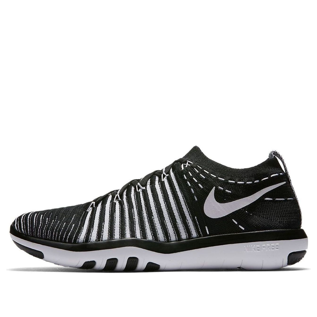 (WMNS) Nike Free Transform Flyknit 'Black White' 833410-010