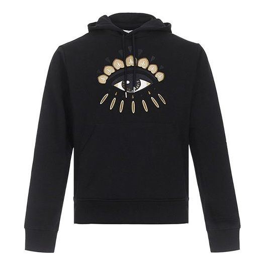 KENZO Eyes Embroidery Pattern Long Sleeve Sports Male Black FA65SW3144XC-99