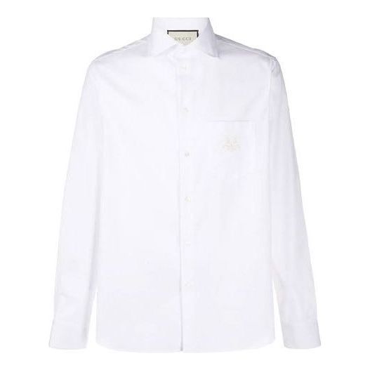 Gucci GG Embroidery Pocket Shirt 'White' 630270-ZAE51-9692
