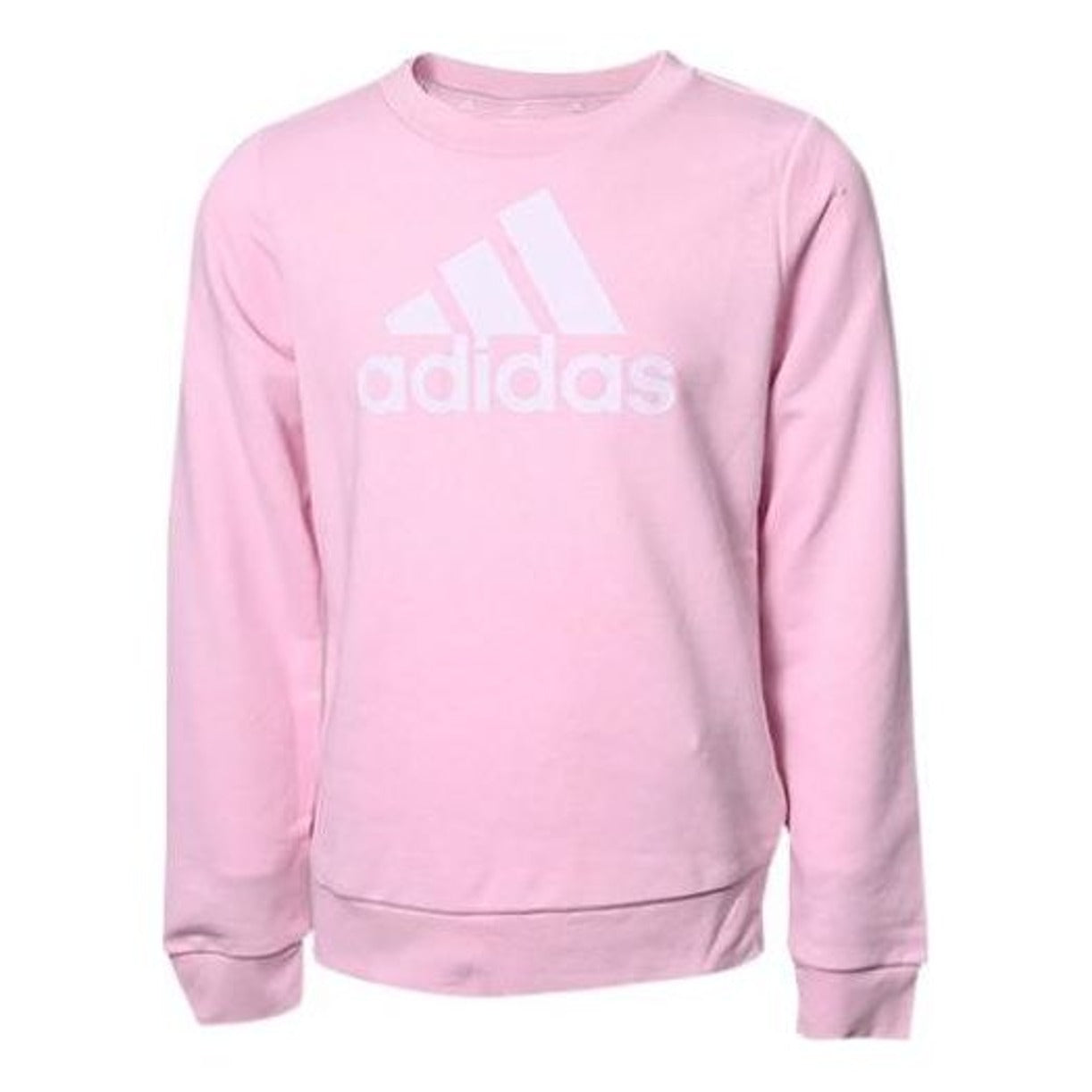 (GS) adidas Essentials Big Logo Cotton Sweatshirt Asia Sizing 'Pink White' IC6119