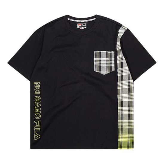 Men's FILA FUSION Short Sleeve Black T-Shirt T11M031110FBK