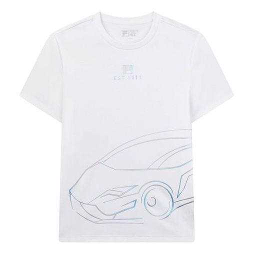 FILA Printing Short Sleeve White F11M038118F-WT