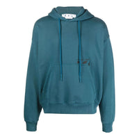 Men's Off-White Solid Color Casual Long Sleeves Blue OMBB085S22FLE0194810