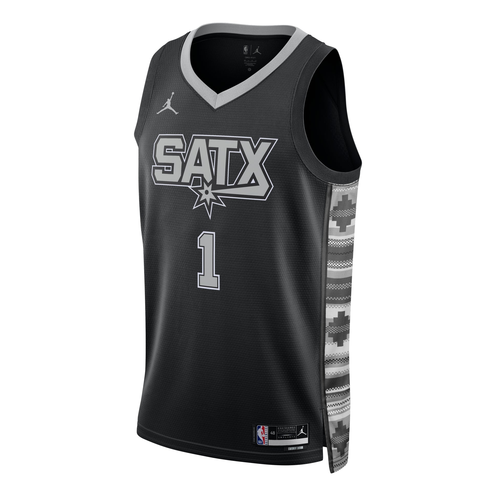 Air Jordan NBA Victor Wembanyama San Antonio Spurs 24/25 Statement Edition Swingman Jersey #1 DO9543-014