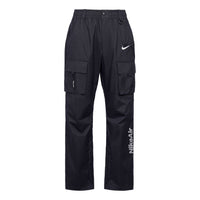 Nike Air Solid Color logo Multiple Pockets Pants Black CU4172-010