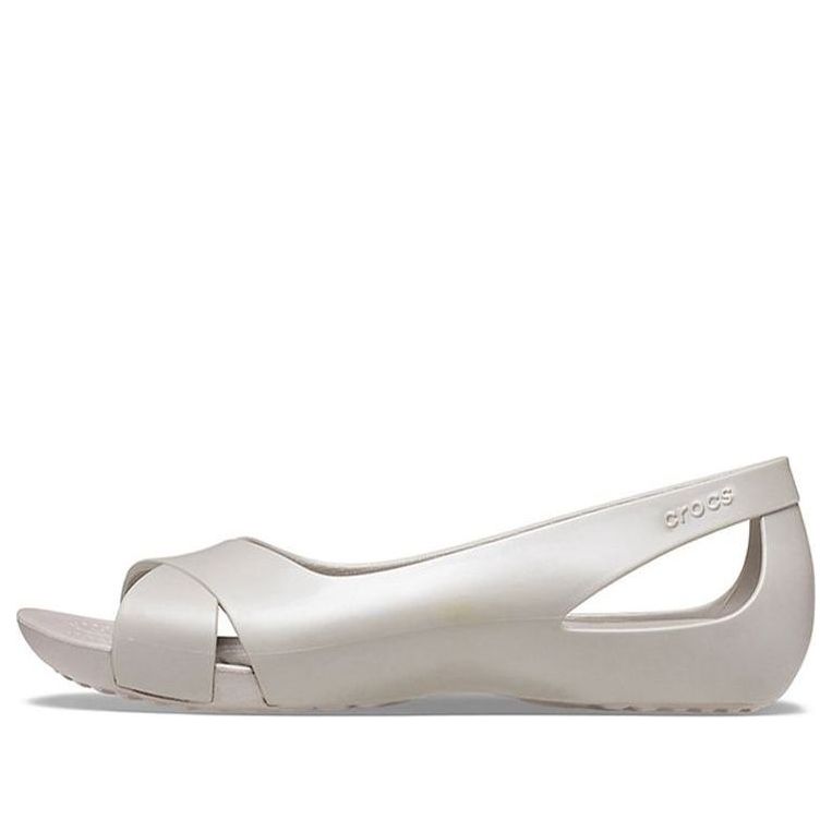 (WMNS) Crocs Minimalistic Casual Flat White Sandals 206106-018