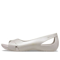 (WMNS) Crocs Minimalistic Casual Flat White Sandals 206106-018