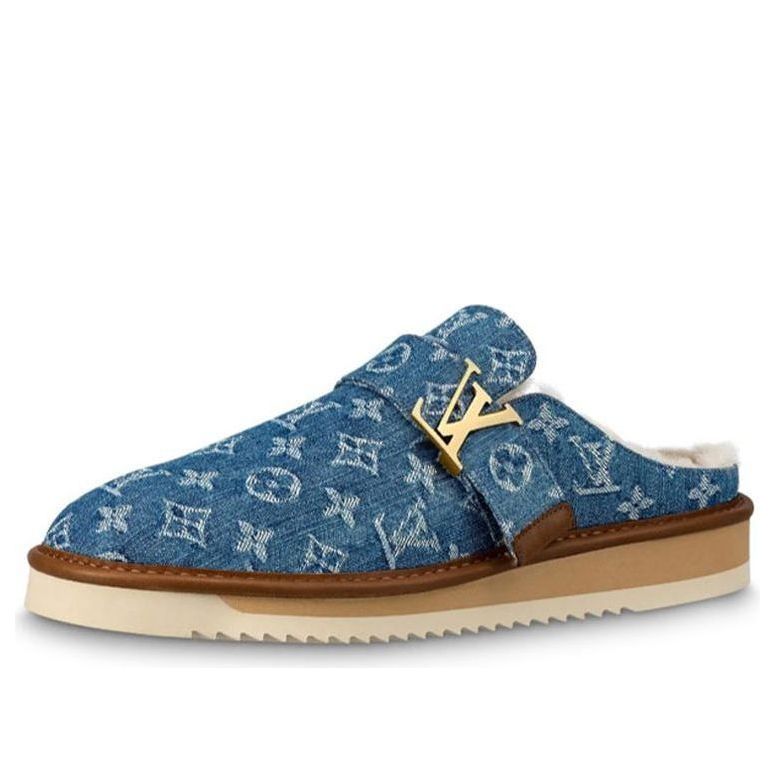LOUIS VUITTON x Nigo Cosy Mules 'Denim Monogram' 1A81G9